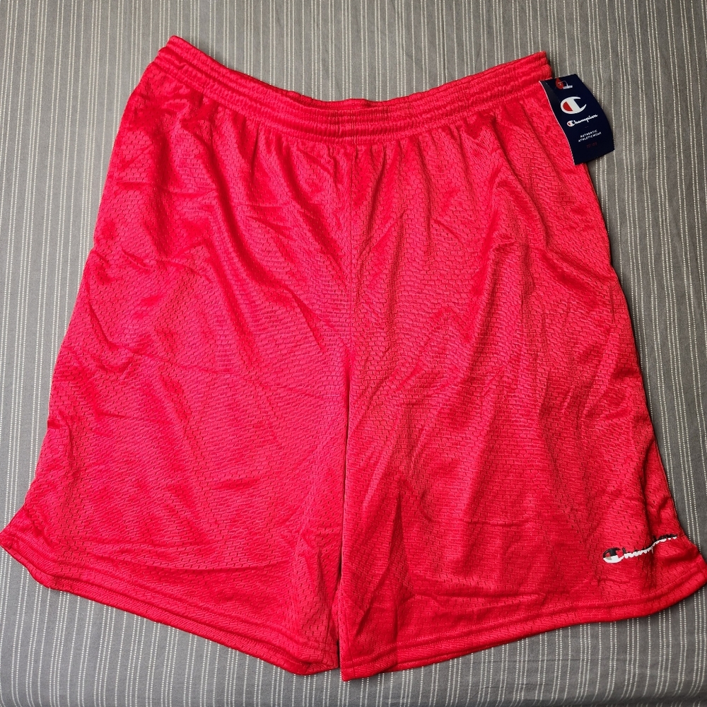 Champion Red Mesh Shorts